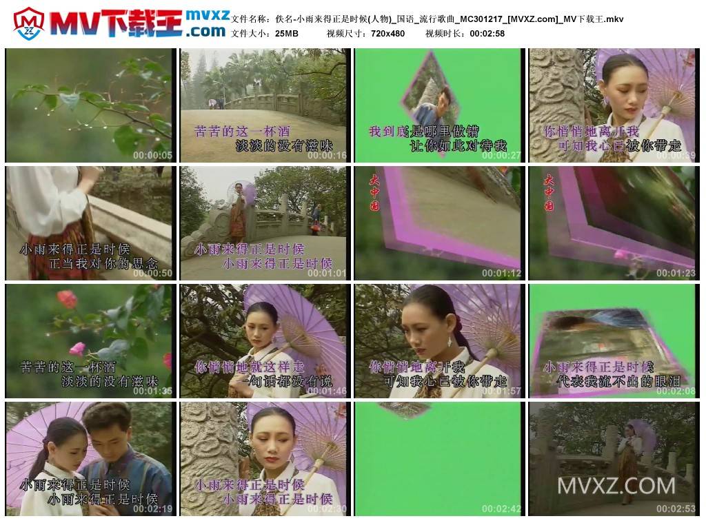 佚名-小雨来得正是时候(人物)_国语_流行歌曲_MC301217